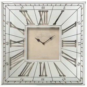 AlexandreHouse Horloge murale en métal chromé/verre, batterie : 1Xaa, 1,5 v (non incluse 49 x 4 x 49 cm).Vendu paramazon