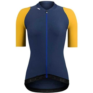 Comparateur de prix : Maillot Etxeondo Summum manche courte bleu jaune moutarde femme - S