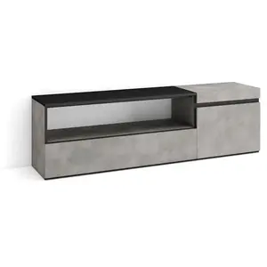 SKRAUT HOME Meuble TV, Banc Télé, 150x45x35cm, Pour les TV jusqu'à 65", Meubles de salon, Ciment TU
