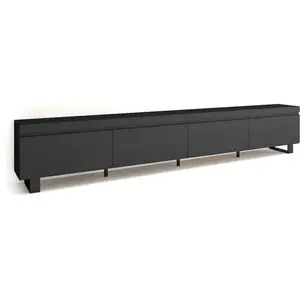 Comparateur de prix : SKRAUT HOME Meuble TV, Banc Télé, 320x35x57 cm, TV grand format, Design industriel, Noir, RF3625