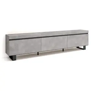 Comparateur de prix : SKRAUT HOME Meuble TV, Banc Télé, 240x35x57 cm, Design industriel, Ciment, RF3597