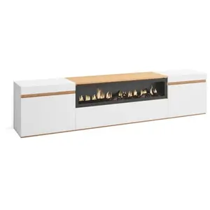 Comparateur de prix : Skraut Home - Meuble TV, Banc Télé, Grand espace de Rangement, 200x35x...