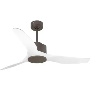 Comparateur de prix : Ventilateur de plafond ø127 cm avec Wifi Réversible Hypersilence Thassos D127 C02 65317 Chocolat