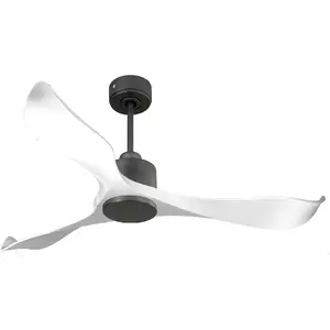 Comparateur de prix : Ventilateur de plafond Réversible Thermostat Wifi Moteur à courant continu Toits en pente Télécommande Adaptateur 2/3 Lames VirginD132C0365184 Noir