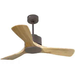 Comparateur de prix : Ventilateur de plafond ø106 cm avec Wifi Réversible Hypersilence Rarotonga D106 C02 65331 Chocolat