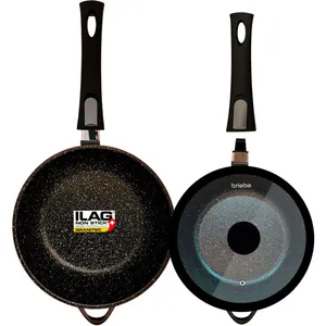 Comparateur de prix : Briebe MGK19S Set 2 Sauteuse Induction Manche Amovible, Poêles 24/ 28c...