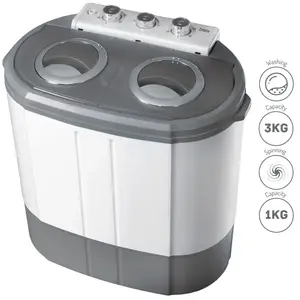 Comparateur de prix : Mini Machine à Laver Portable Camping 3Kg Lavage 1Kg Centrifugeuse 2 C...