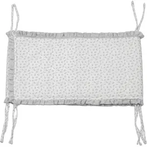 Tour de lit Little Bloom Fleurs Gris (120x60 cm) pas cher
