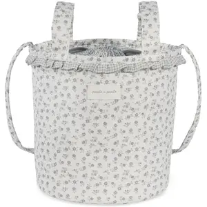 Sac Bucket Little Bloom Fleurs Gris