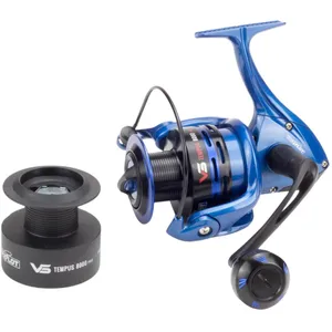 Duraflot Tempus VS 8000 Pro Moulinet de pêche de fond, 2 bobines, frein de 14 kg, 6 roulements, moulinet mer et eau salée pas cher