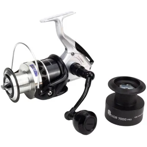 Duraflot Moulinet de pêche Thor 7000 Pro - Surfcasting, pêche de fond, 2 bobines, 14 kg frein, 6 roulements, moulinet mer et eau salée pas cher