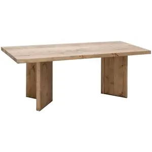Decowood Table basse en bois de sapin en vieilli 120x50cm pas cher