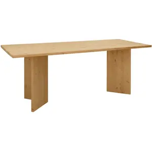 Decowood Table de salle à manger en bois de sapin marron 200x75cm pas cher