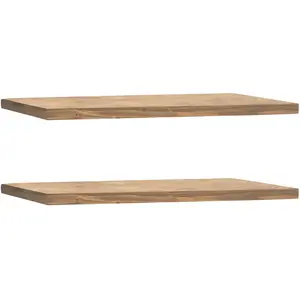 Decowood Ensemble 2 étagères flottantes en bois de sapin vieilli 180x3,2cm