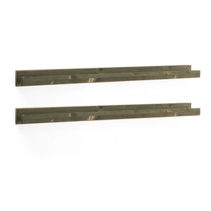 Decowood Pack 2 étagères flottantes en bois de pin vert 50x7cm pas cher