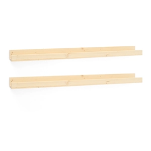 Decowood Pack 2 étagères flottantes en bois de pin naturel 50x7cm pas cher