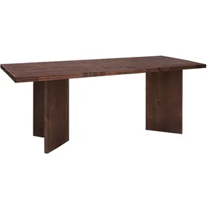 Decowood Table de salle à manger en bois de sapin marron 180x75cm pas cher