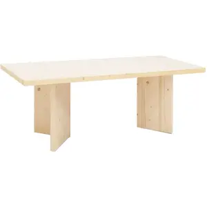 Decowood Table basse en bois de sapin en naturel 120x50cm pas cher