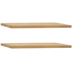 Decowood Ensemble 2 étagères flottantes en bois de sapin marron 100x3,2cm pas cher