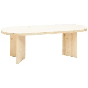 Decowood Table basse en bois de sapin naturel 120x40cm pas cher