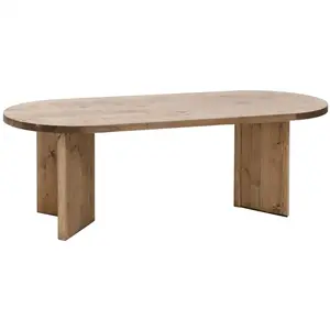 Decowood Table à manger en bois de sapin vieilli 200x75cm pas cher