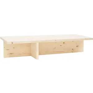 Decowood Table basse en bois de sapin naturelle 123,5x27cm pas cher