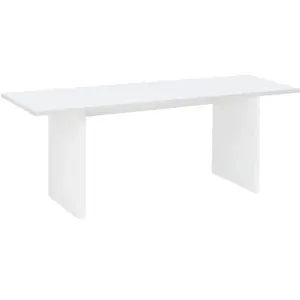 Decowood Table basse en bois de sapin blanc 120x45cm pas cher
