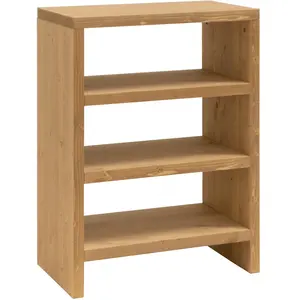 Decowood Étagère à chaussures en bois de sapin marron clair 80x60cm pas cher