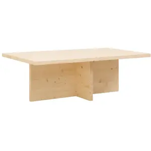 Decowood Table basse en bois de sapin beige 120x40cm pas cher