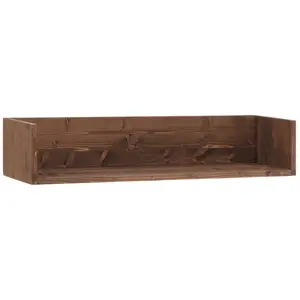 Decowood Étagère en bois massif ton marron de 120x16cm pas cher