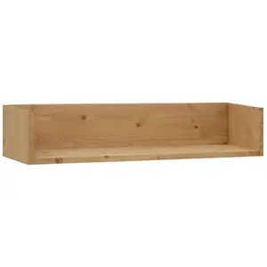 Decowood Étagère en bois massif ton marron de 120x16cm pas cher