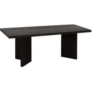 Decowood Table basse en bois de sapin en noir 120x50cm pas cher