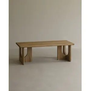 Decowood Table basse en bois massif de peuplier 120x50cm pas cher