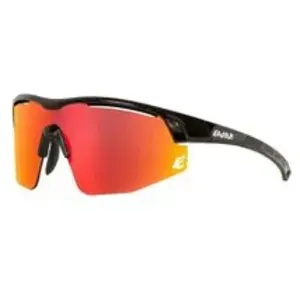 Lunettes Eassun Veleta noir brillant avec verres réfléchissant Red Revo pas cher
