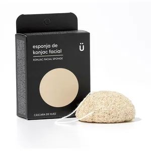 Éponge Konjac Visage NATURBRUSH Exfoliante à la Coque de Noix 15g TU pas cher