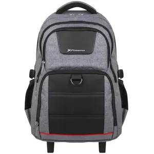 Phoenix Discovery Sac à dos à roulettes pour ordinateur portable 17" Gris pas cher