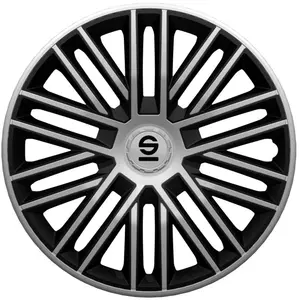Comparateur de prix : Jeu d'enjoliveurs Sparco Bergamo 15-inch argent/noir