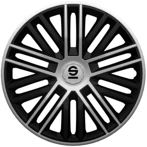 Ensemble d'enjoliveurs Sparco 4 pièces Bergamo 16 pouces noir / argent SP1685BKSV
