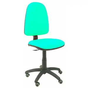 Sovica Chaise Ayna En Similicuir - Roue Parquet - Turquoise pas cher