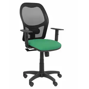 Piqueras Y Crespo Chaise de bureau P&C 6B10CRN avec des accoudoirs vert vert émeraude vert pas cher