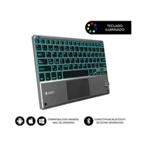 Comparateur de prix : SUBBLIM Clavier sans fil compact par Bluetooth Touchpad Smart Blacklit/Gris