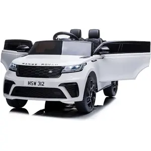 Comparateur de prix : Voiture électrique pour enfant Land Rover Range Rover Velar 12V Blanc - Batterie 12V et télécommande