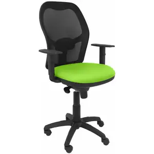 Comparateur de prix : Piqueras y Crespo Chaise Jorquera en maille noire, assise vert pistache