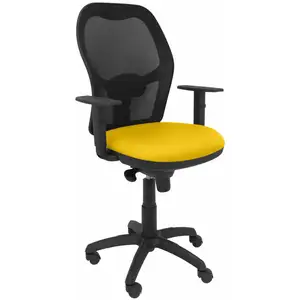 Piqueras y Crespo Jorquera Chaise en maille noire Assise Jaune Bali pas cher