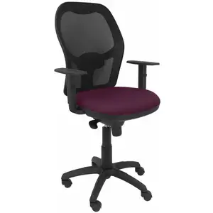 Comparateur de prix : Piqueras y Crespo Chaise Jorquera en maille noire, siège Bali violet