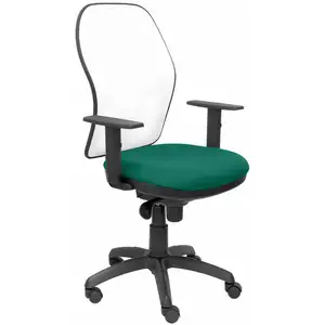 Piqueras y Crespo Jorquera Chaise en maille blanche Assise Vert Bali pas cher