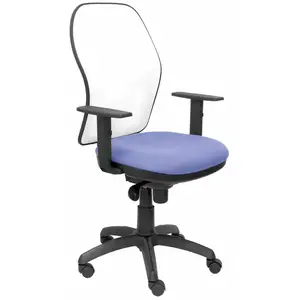 Piqueras y Crespo Jorquera Chaise en maille blanche Assise Bali Bleu clair pas cher