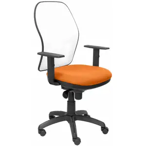piqueras-y-crespo Piqueras y Crespo Jorquera Chaise en maille blanche Assise Bali Orange pas cher