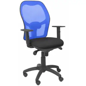 Comparateur de prix : Piqueras y Crespo Chaise Jorquera en maille bleue Bali assise noire