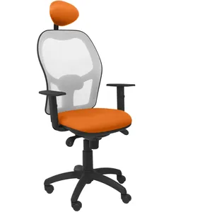 Comparateur de prix : Chaise Jorquera Grise En Maille Bali Orange Siège Avec Appui-Tête Fixe